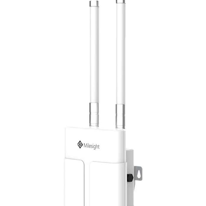An outdoor gateway with two external antennas and a pole-mount
bracket