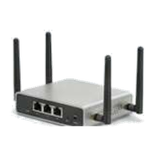 An industrial gateway with four antennas and Ethernet ports