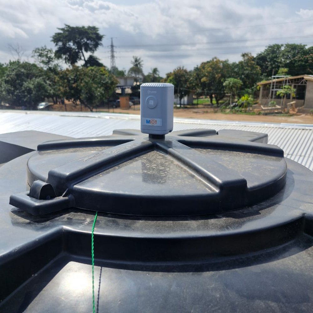 A MIOT level sensor on a rooftop water tank